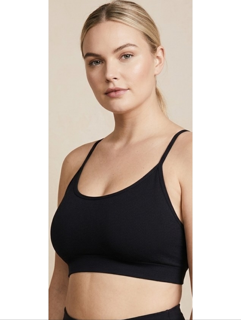Avia Seamless Cami Sports Bra Black Size XXXL